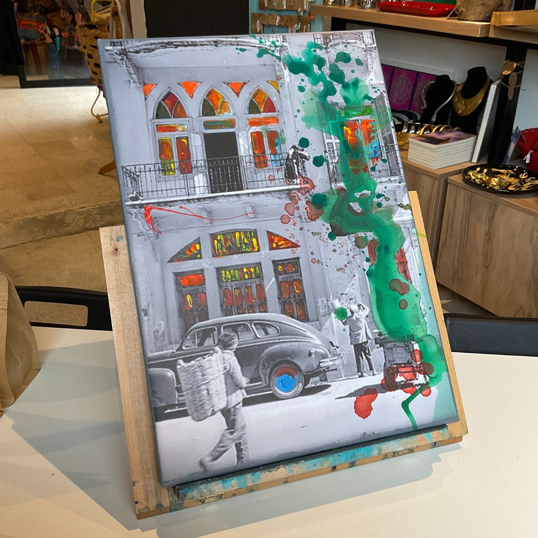Old Beirut Mixed Media Print on Canvas - Collection IV - Souk V