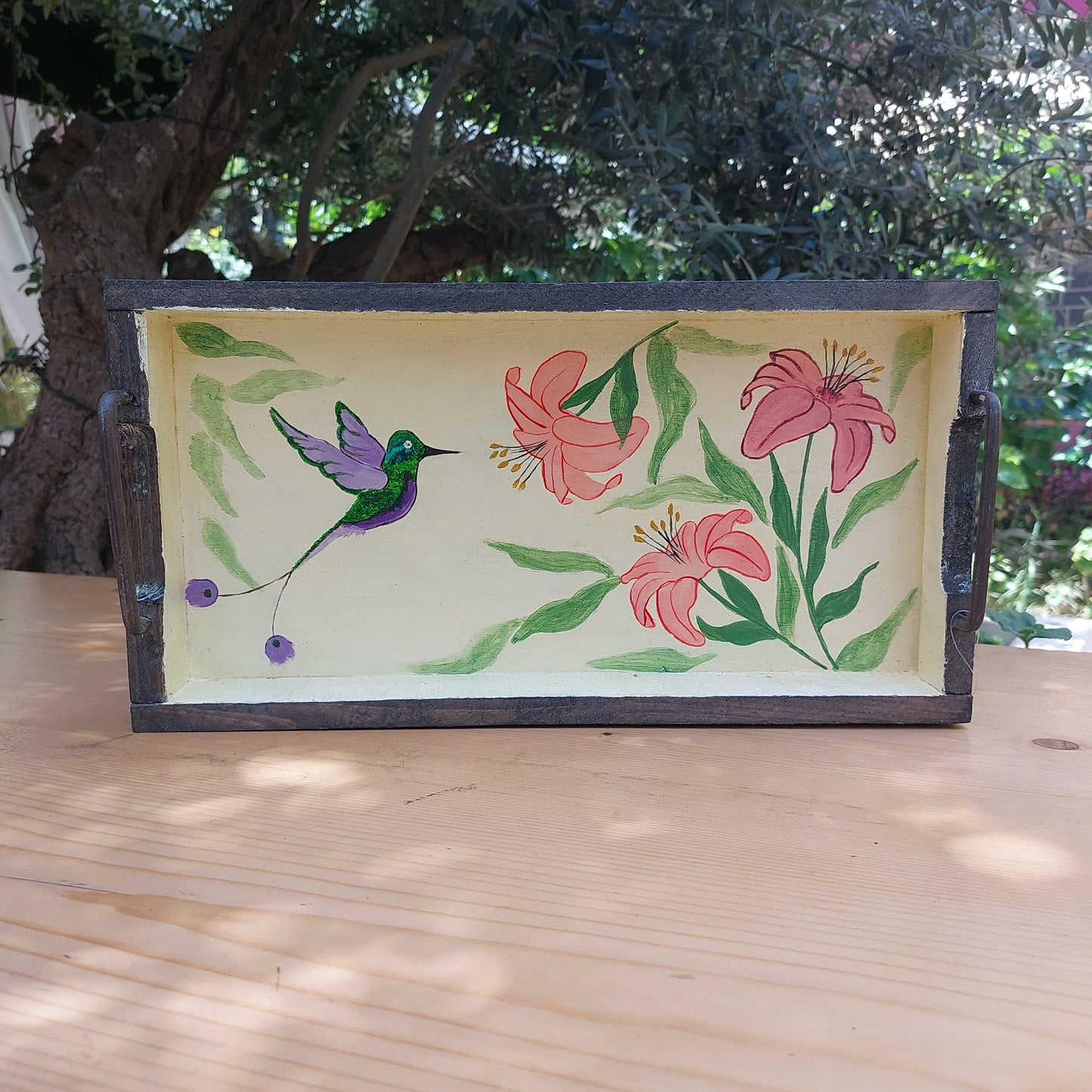 Hand-Painted Wooden Trays