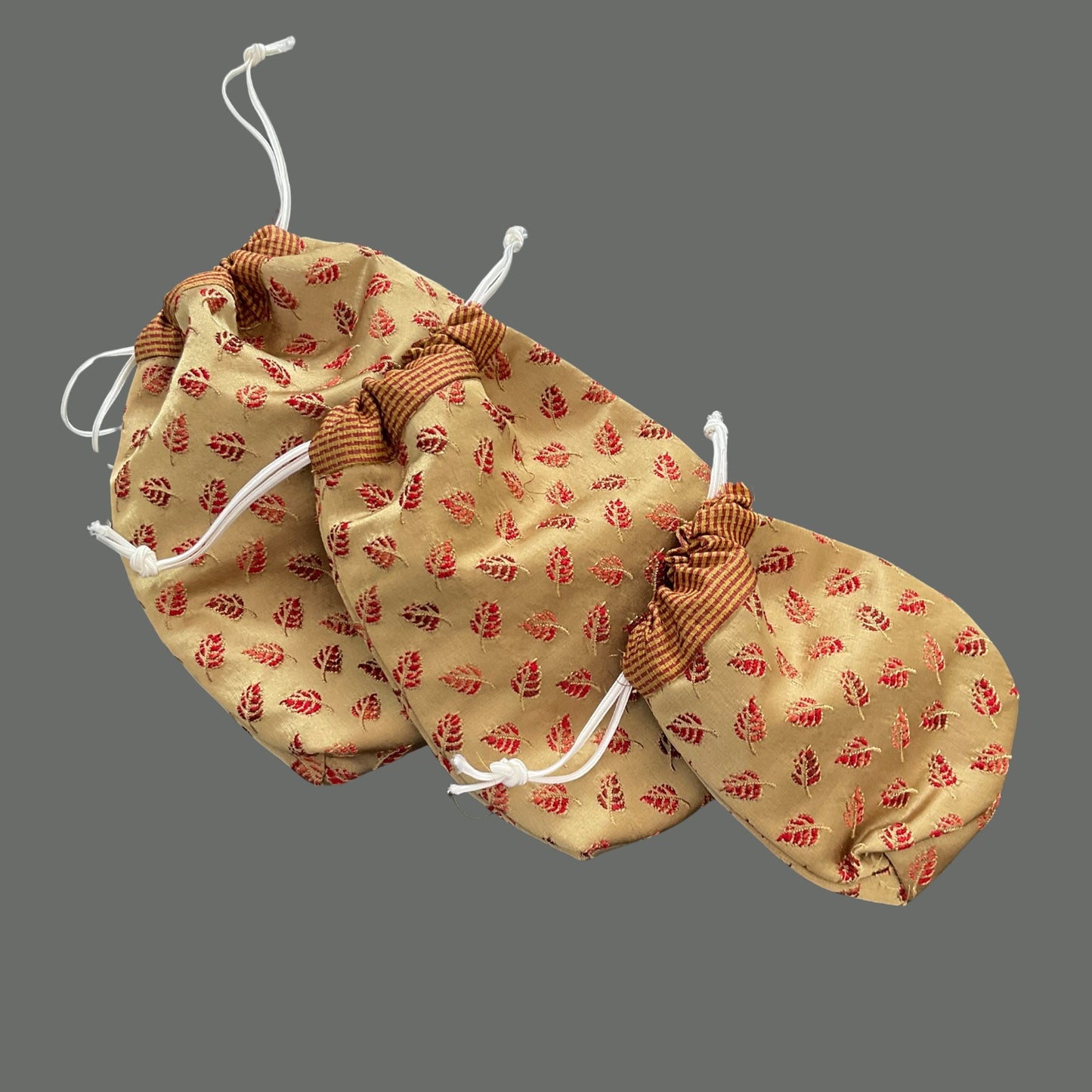 Upcycled Set of 3 Jewelry Pouches