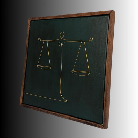 Balance - Upcycled Wire on Canvas