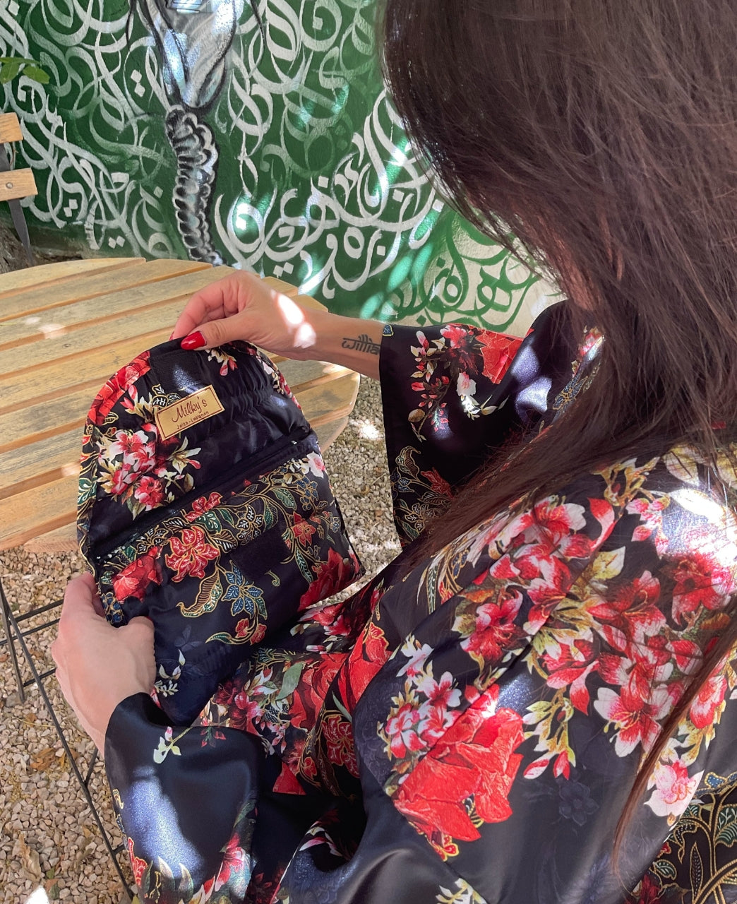 The Garden Wore Stories - Handmade Satin Kimono I