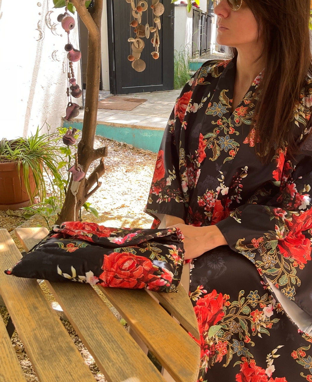 The Garden Wore Stories - Handmade Satin Kimono I