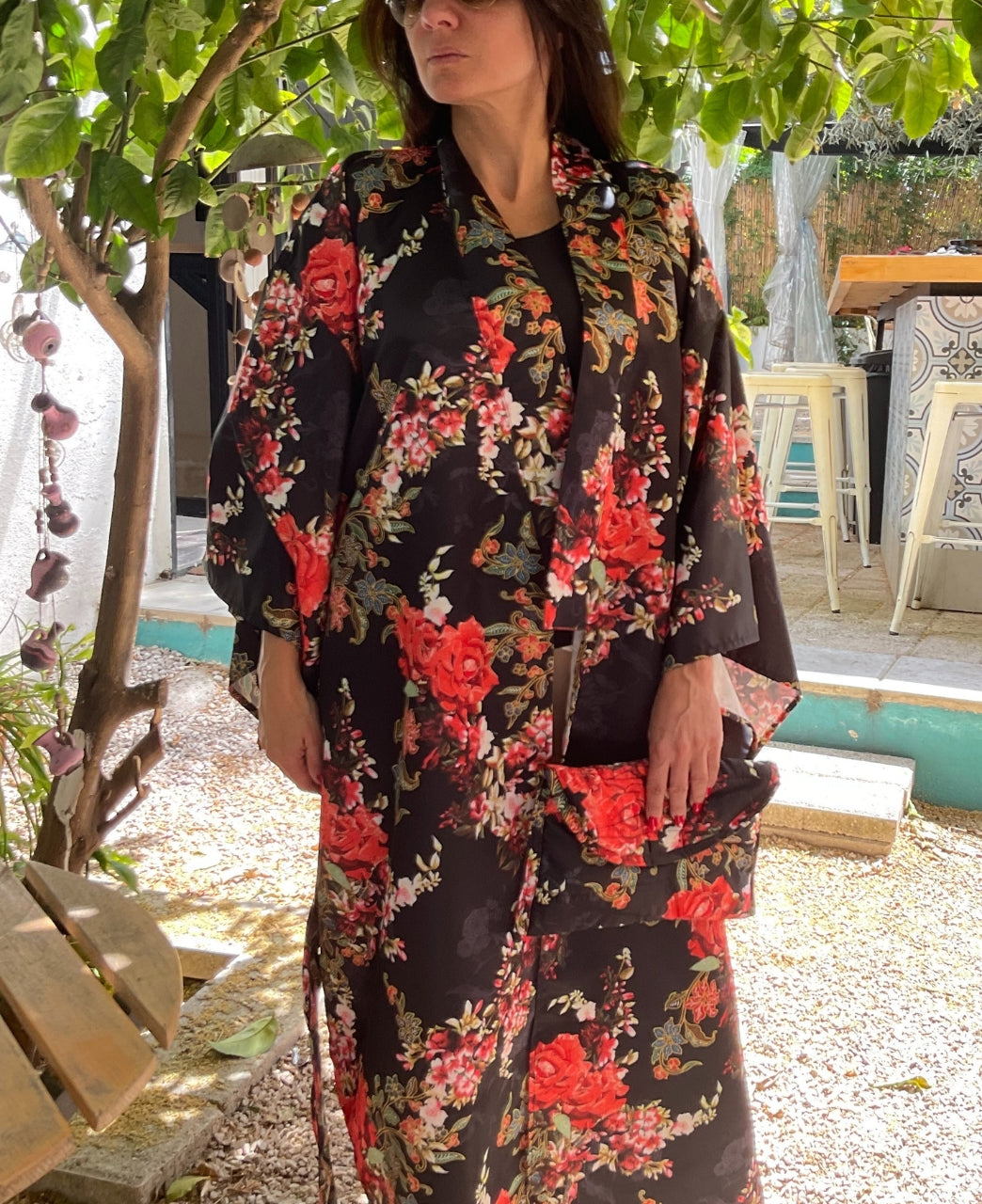 The Garden Wore Stories - Handmade Satin Kimono I