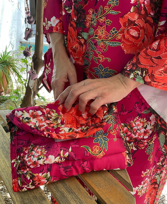 The Garden Wore Stories - Handmade Satin Kimono II