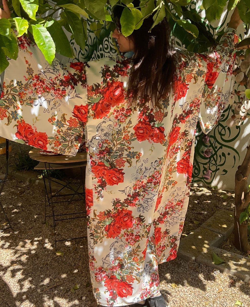 The Garden Wore Stories - Handmade Satin Kimono III