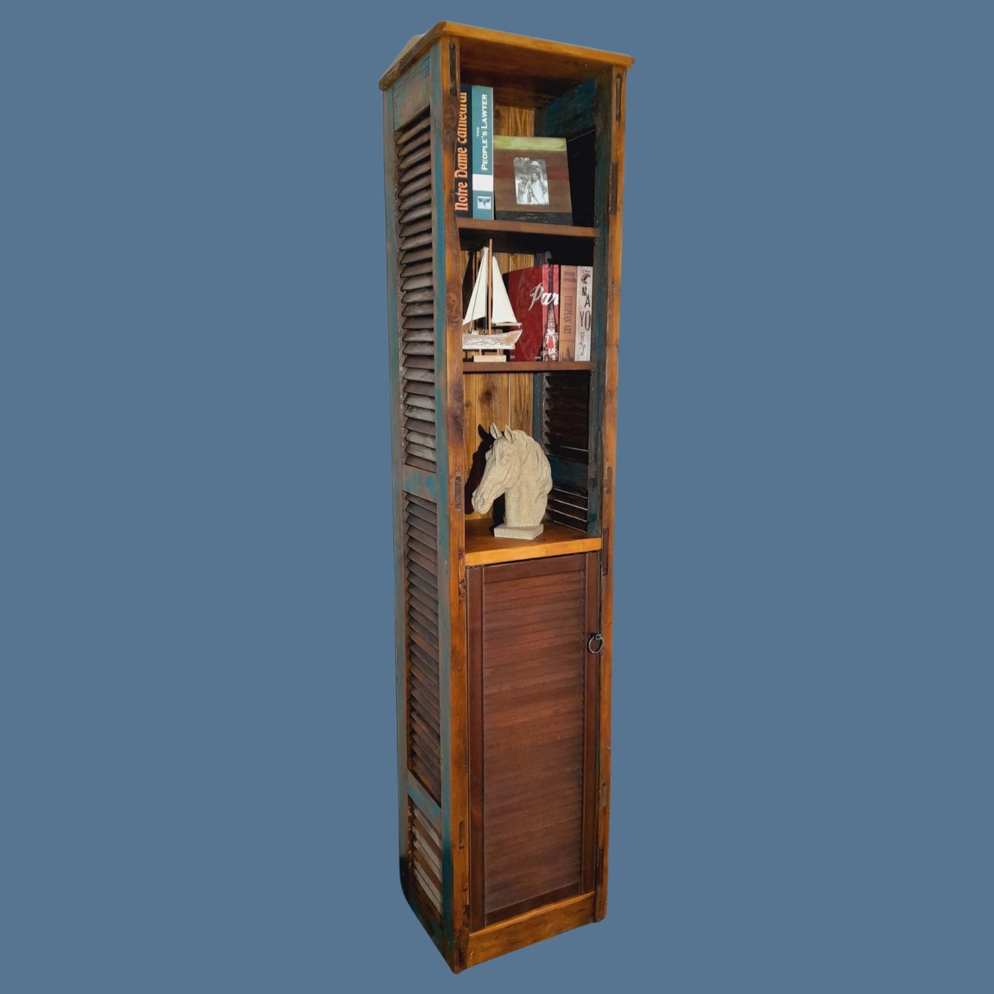 Upcycled Vertical Wood Bookshelf