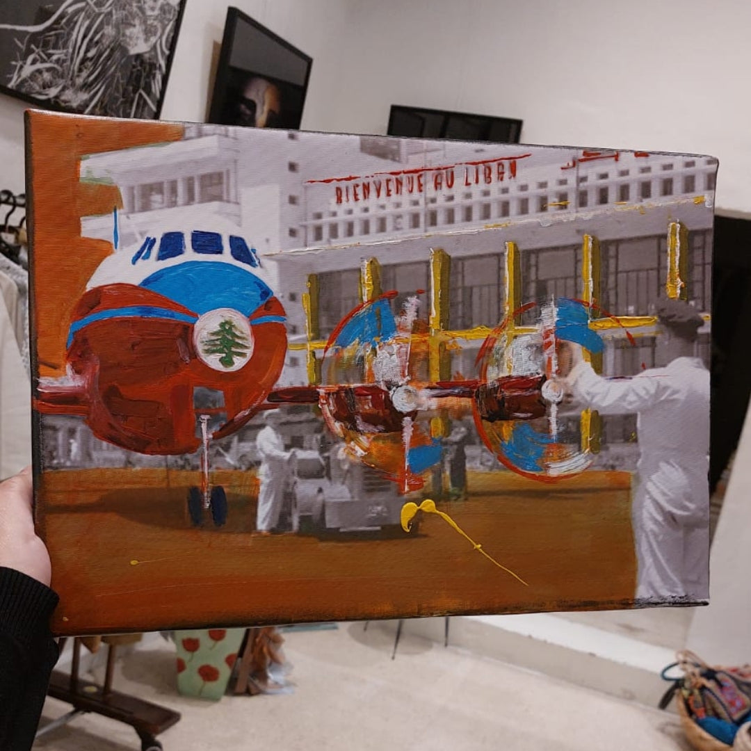 Old Beirut Mixed Media Print on Canvas - Collection V - IV