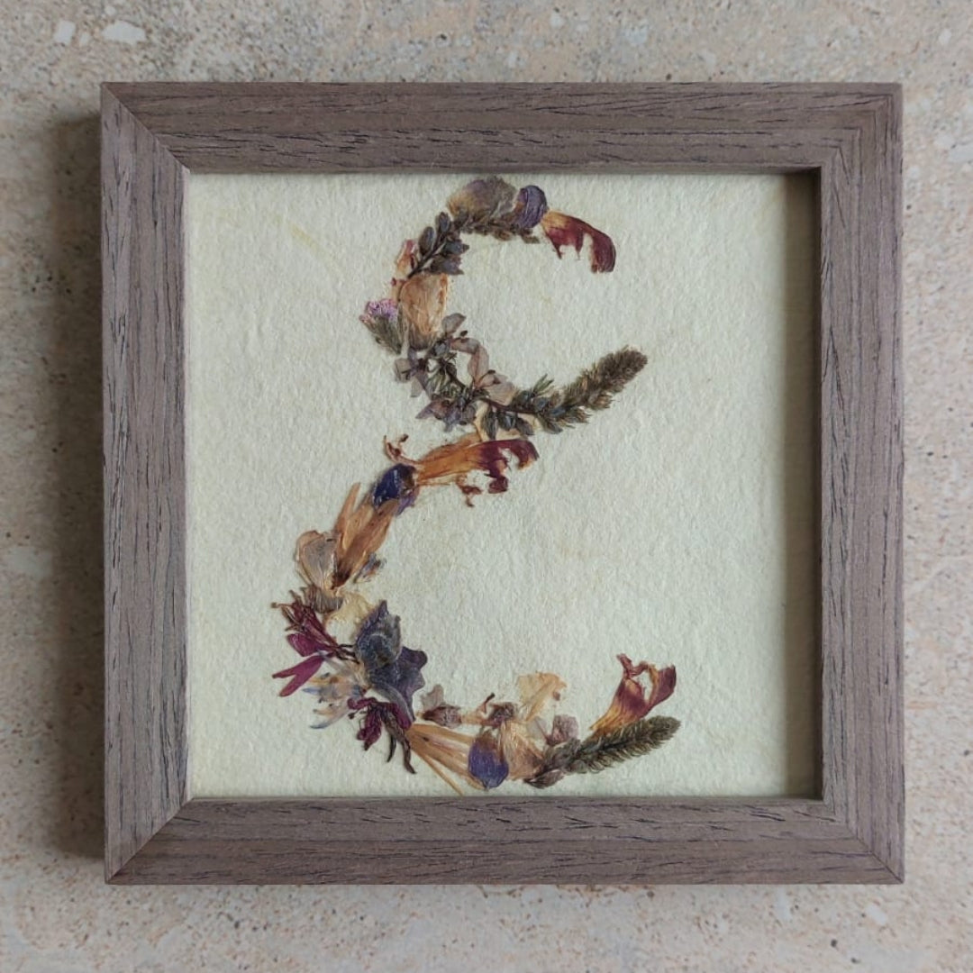 Botanical Arabic initial couture Ayn