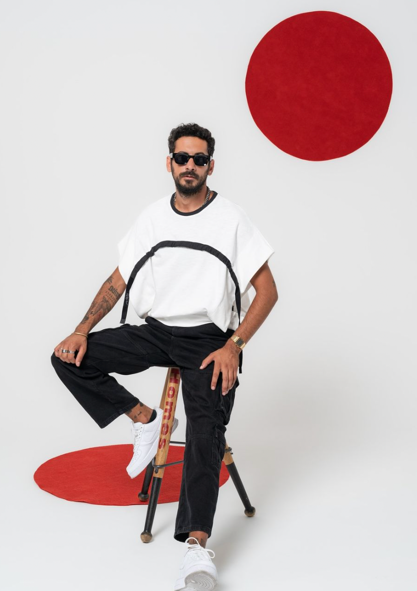 Saki Kimono Black & Wine Collection Shirt T005