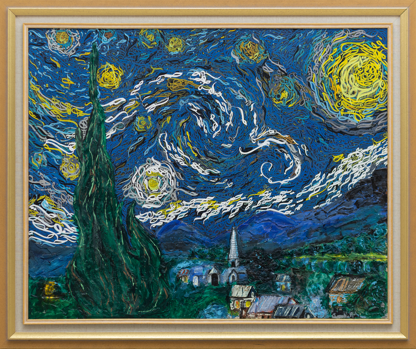 The Starry Night Bil Khat Al Arabi