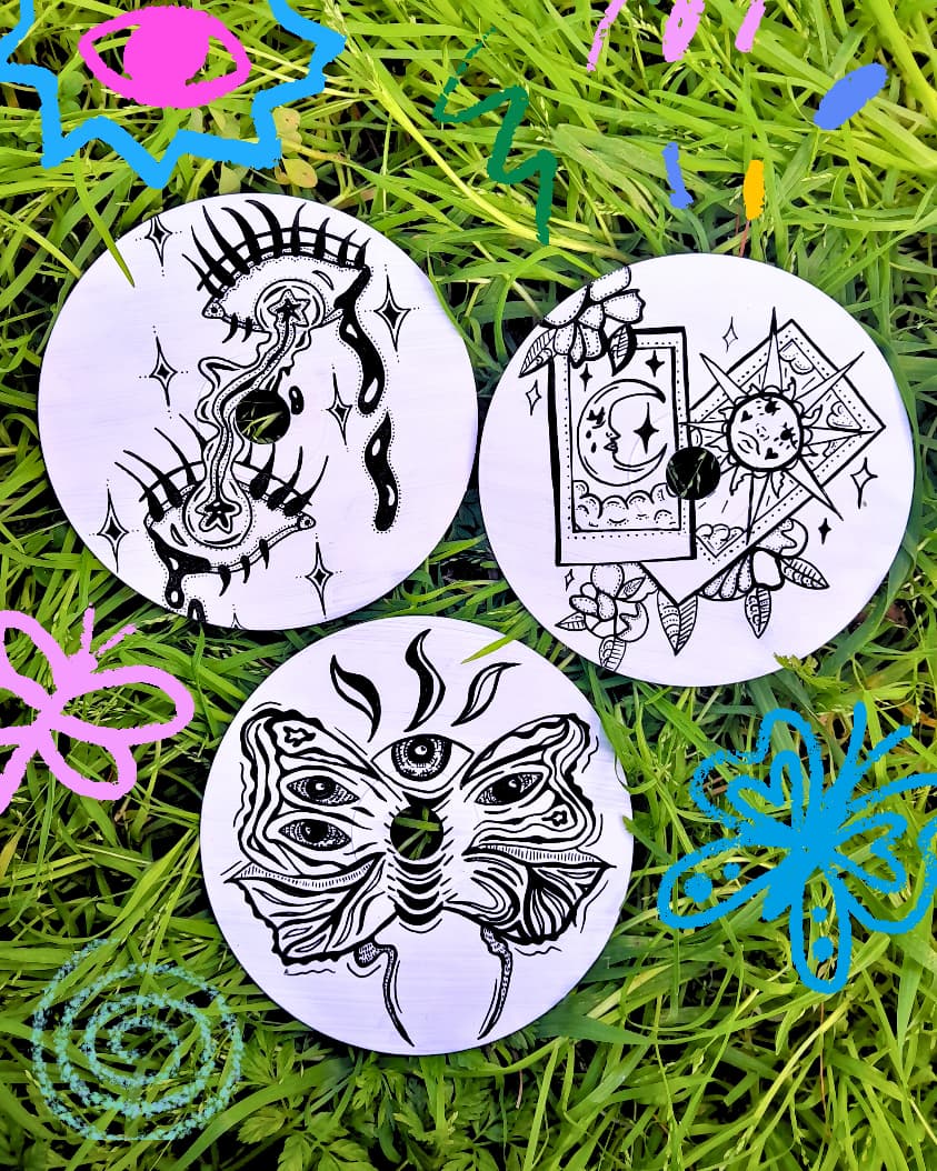 Hand-Painted Upcycled CDs