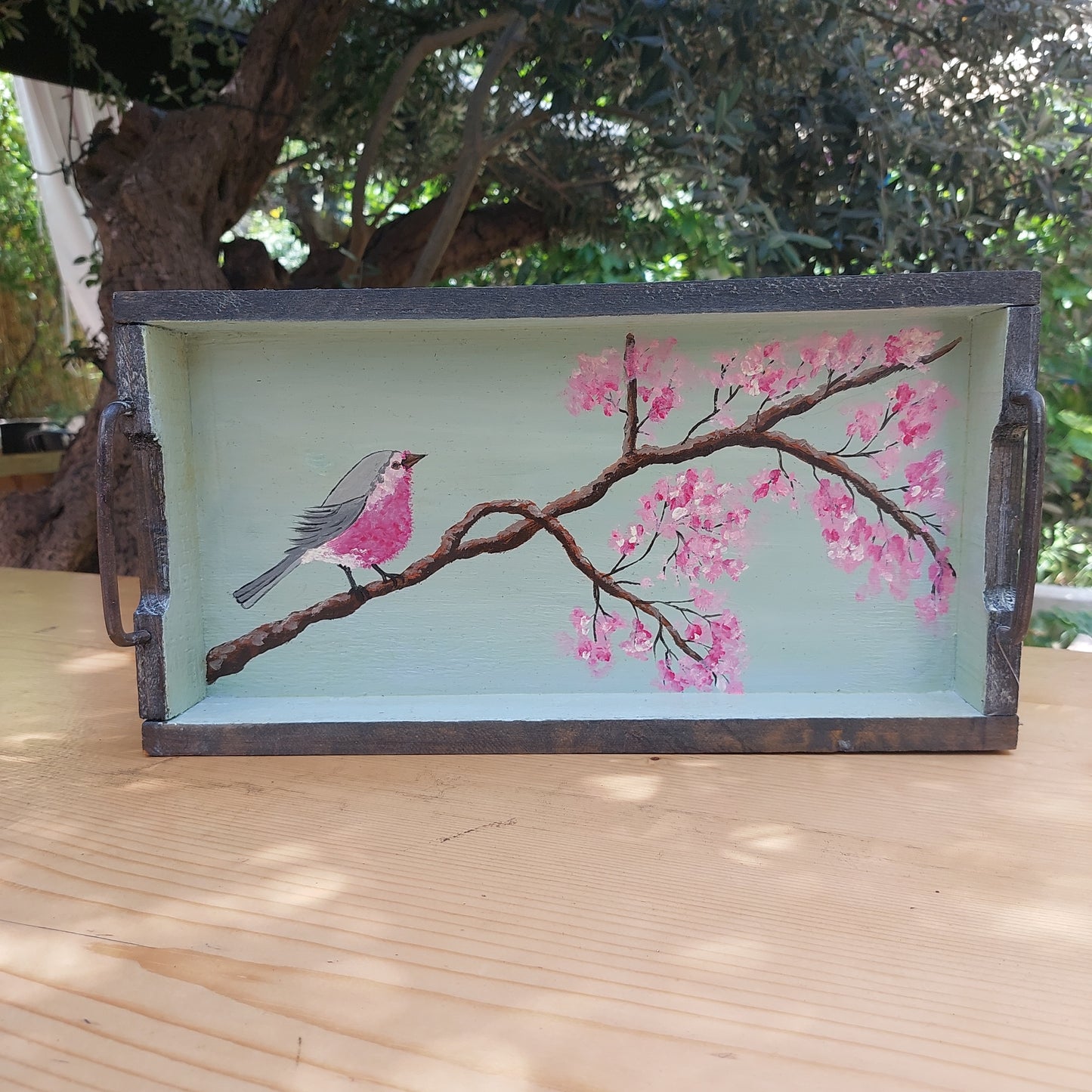 Hand-Painted Wooden Trays