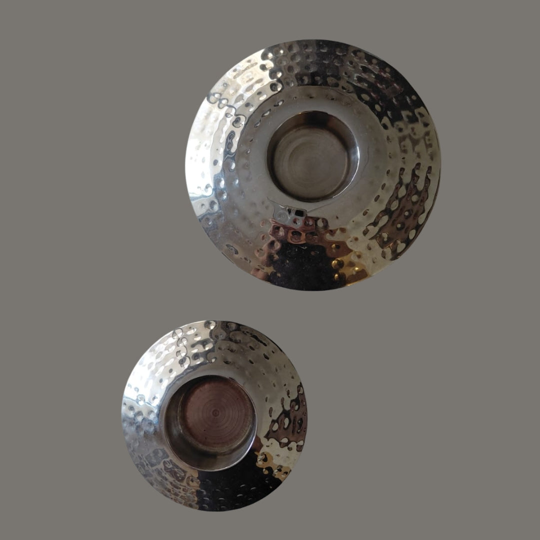 ReCollected Silver Ripple Tealight Pair