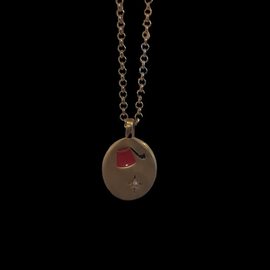 Brass Gold Plated Reminéscence Collection Necklace Tarboush