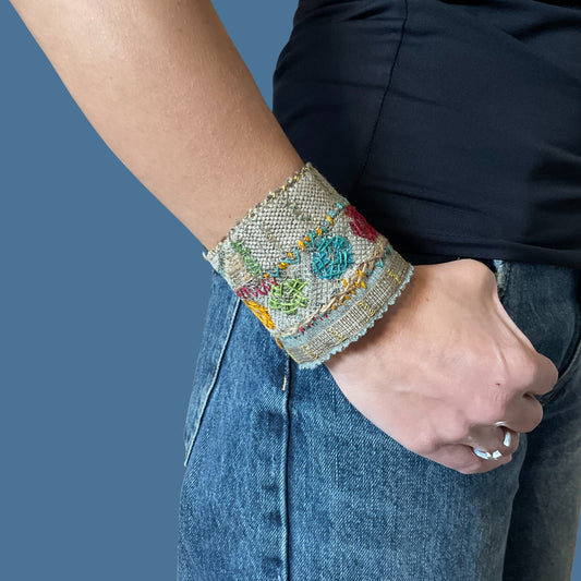 Upcycled Cuff Bracelet VI
