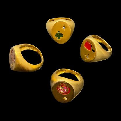 Brass Gold Plated Reminéscence Collection Ring I