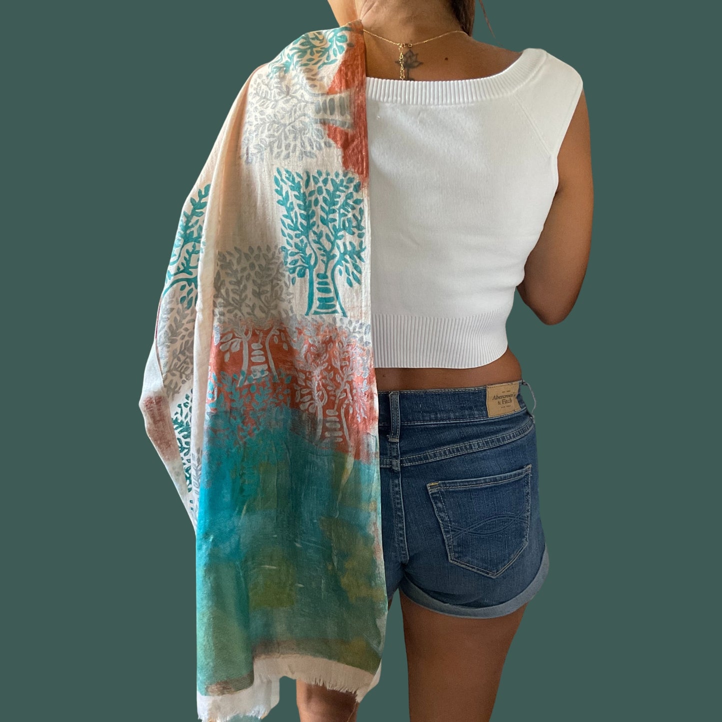 Block Printed Scarf 028