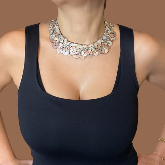 Upcycled Mother of Pearl Necklace