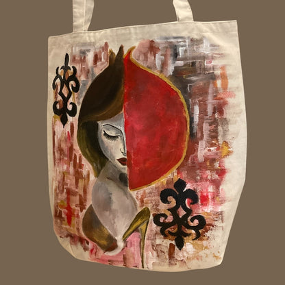 Pomegranate Woman Tote Bag