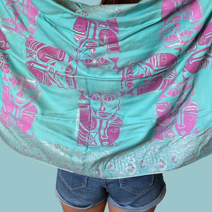 Block Printed Scarf 032