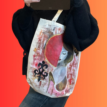 Pomegranate Woman Tote Bag