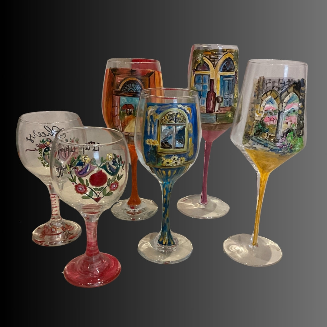 Handpainted Wine Glasses