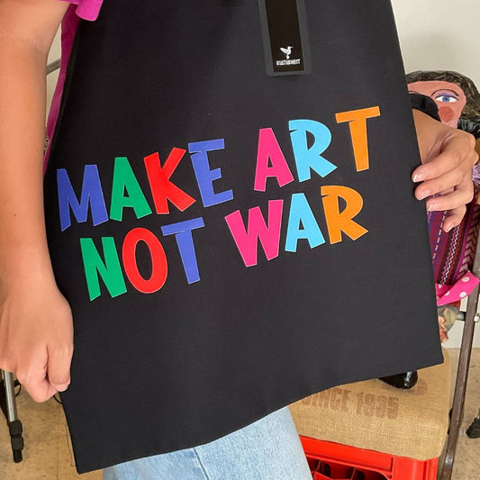 Make Art Not War Tote Bag
