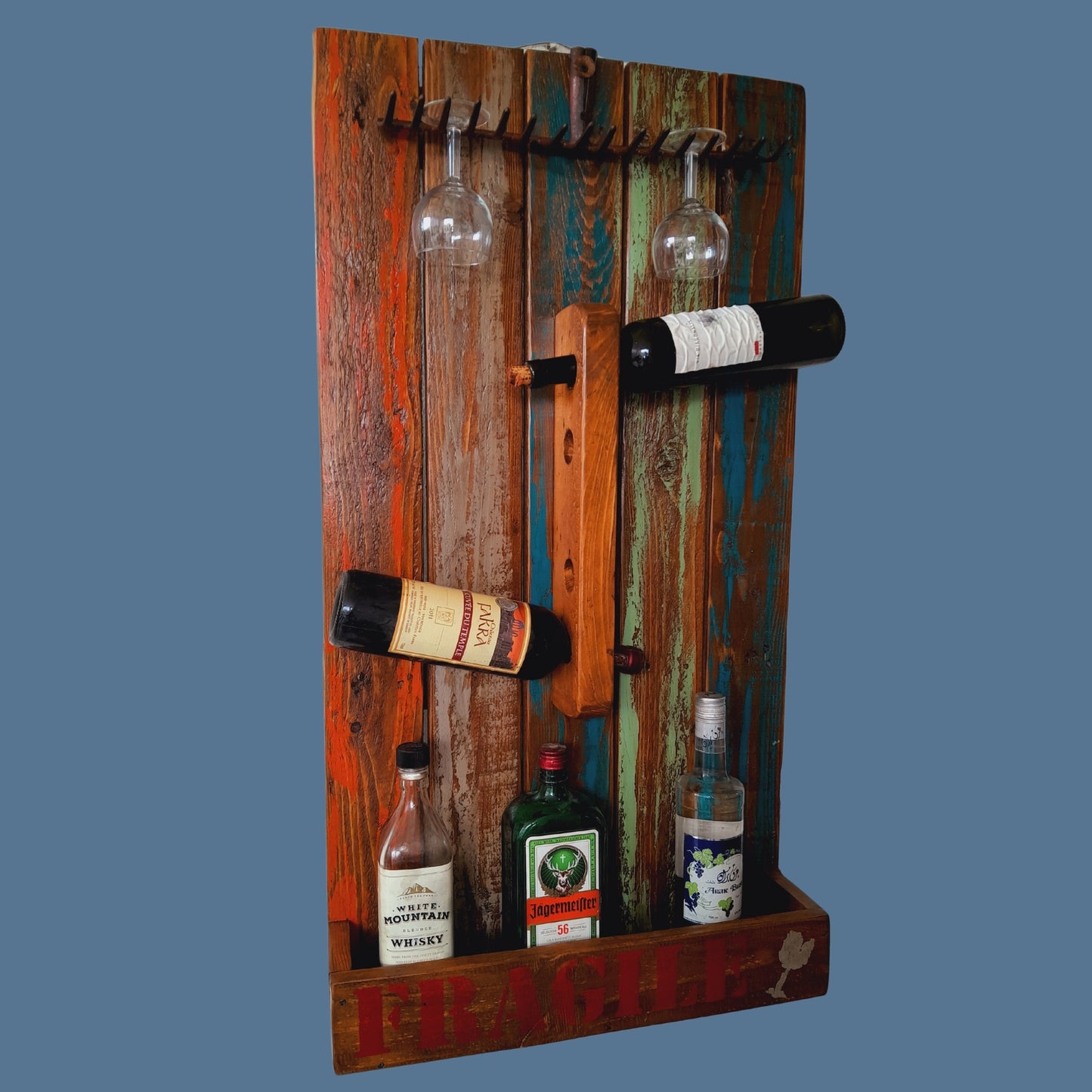 Upcycled Wood Wall Bar