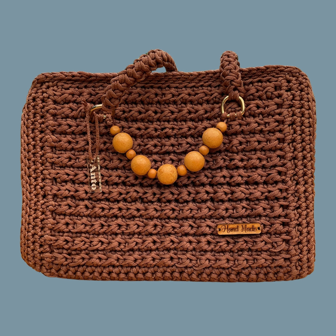 Upcycled Handmade Macrame Brown