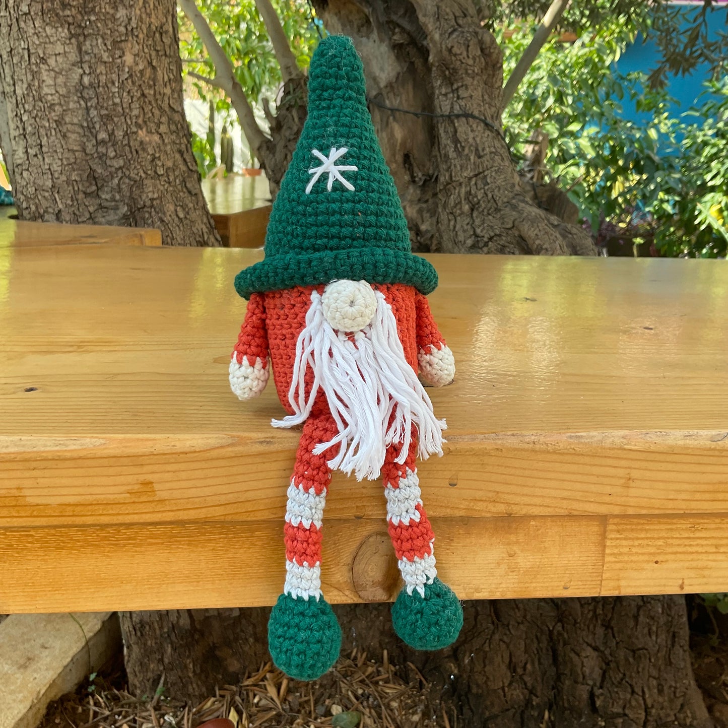 Handmade Crochet Elf with Green Hat - Christmas Collection