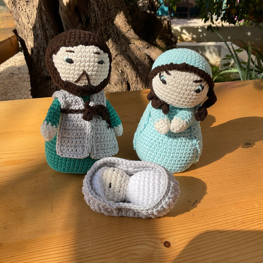 Handmade Crochet Nativity Set III