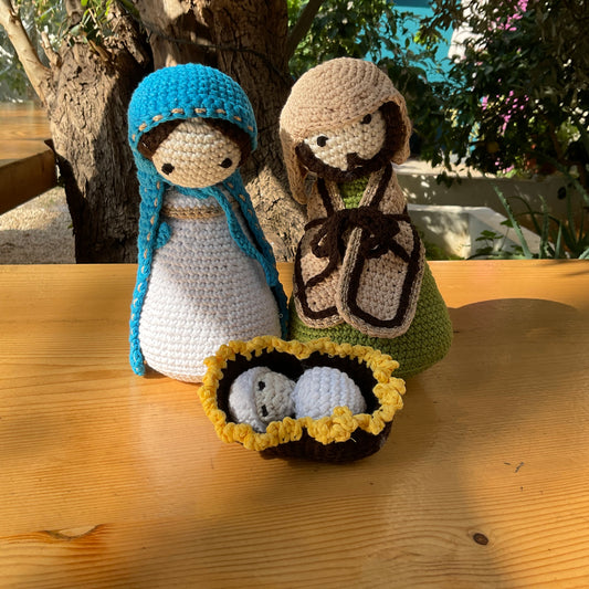 Handmade Crochet Nativity Set VI