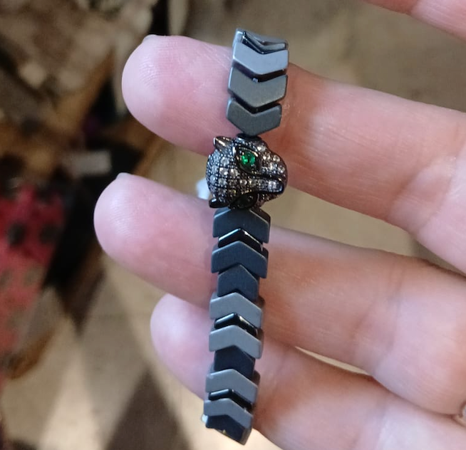 Hanu Handmade Beads Bracelet with Tiger Head