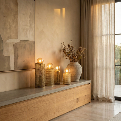 Upcycled Metal Lamps