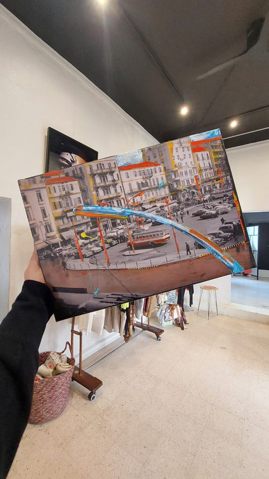 Old Beirut Mixed Media Print on Canvas - Collection V -V