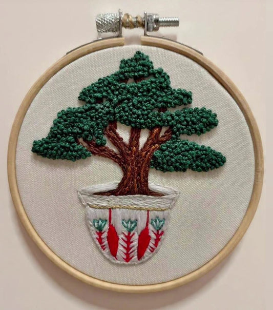 Cedar of Lebanon Embroidery Hoop