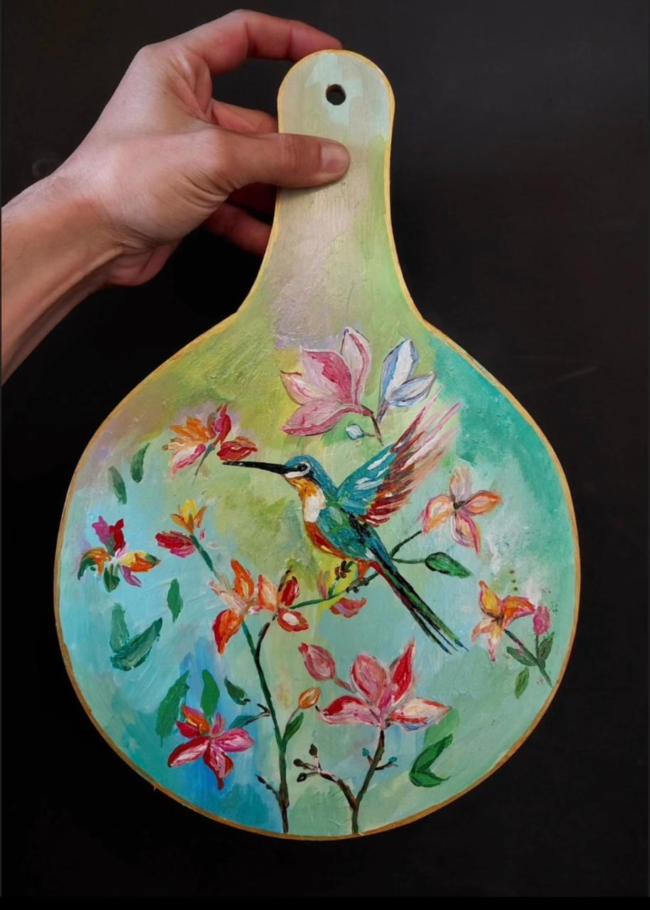 Hand-painted Hummingbird