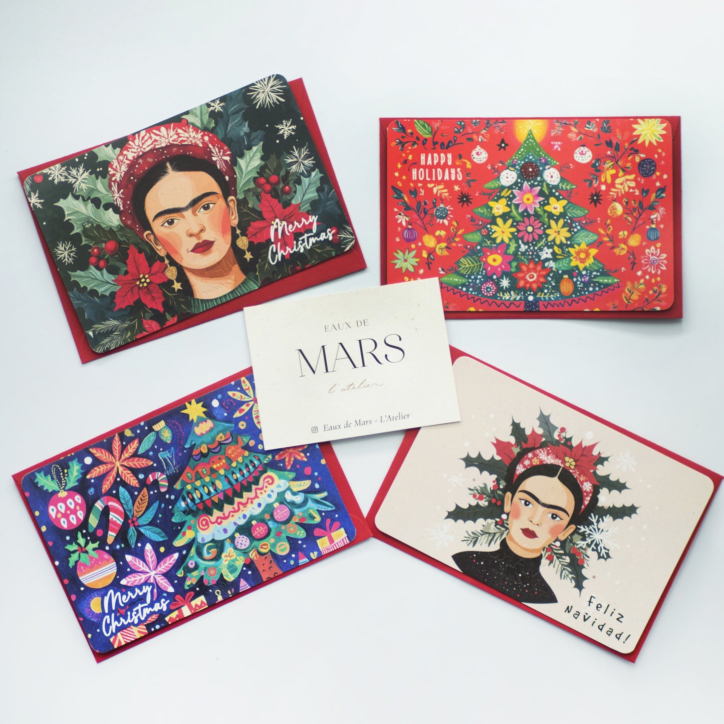 Limited Edition Artful Christmas à la Frida Postcards