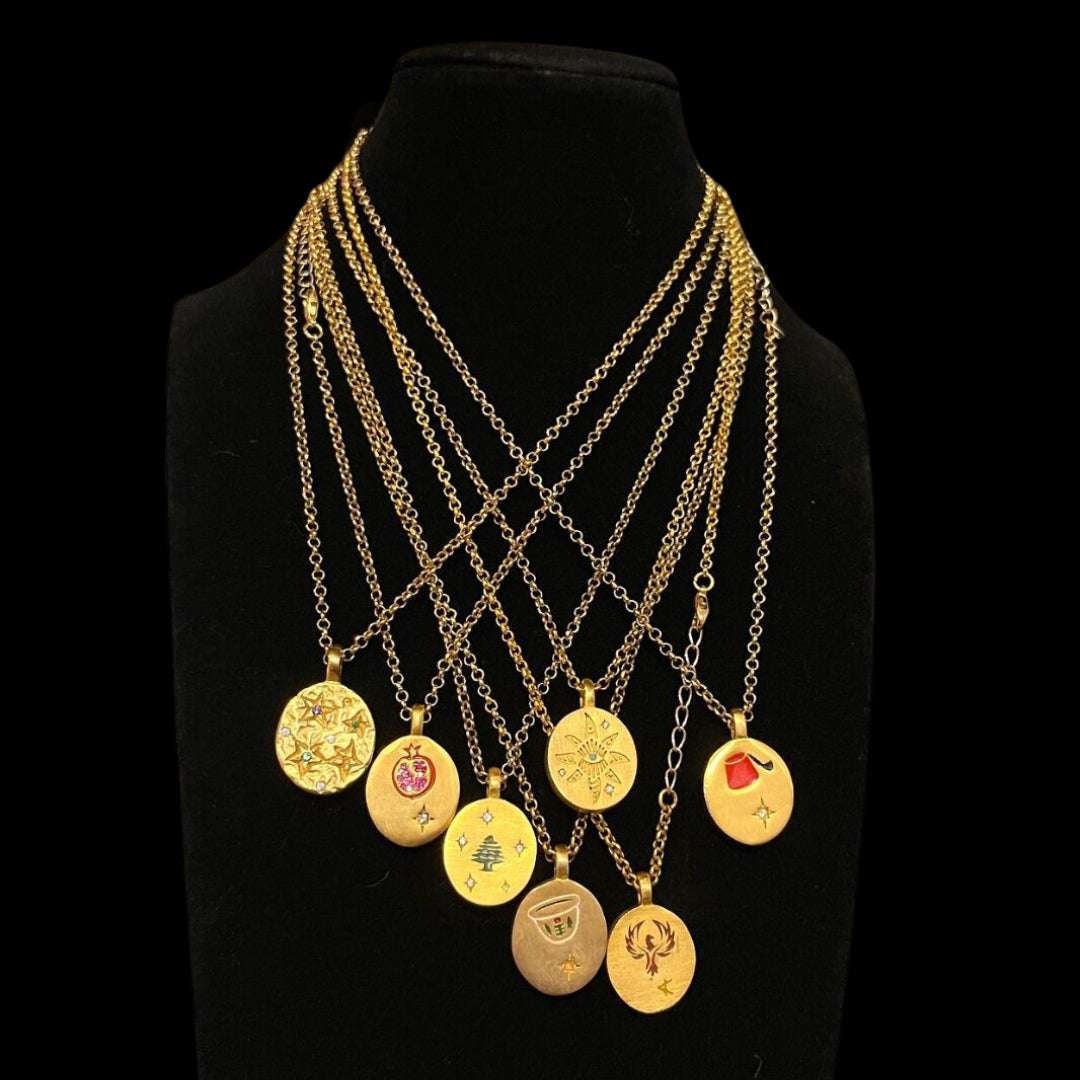 Brass Gold Plated Reminéscence Collection Necklace III